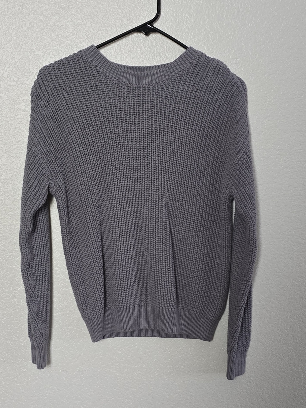 Sonoma Mauve Crewneck Waffle Knit Sweater